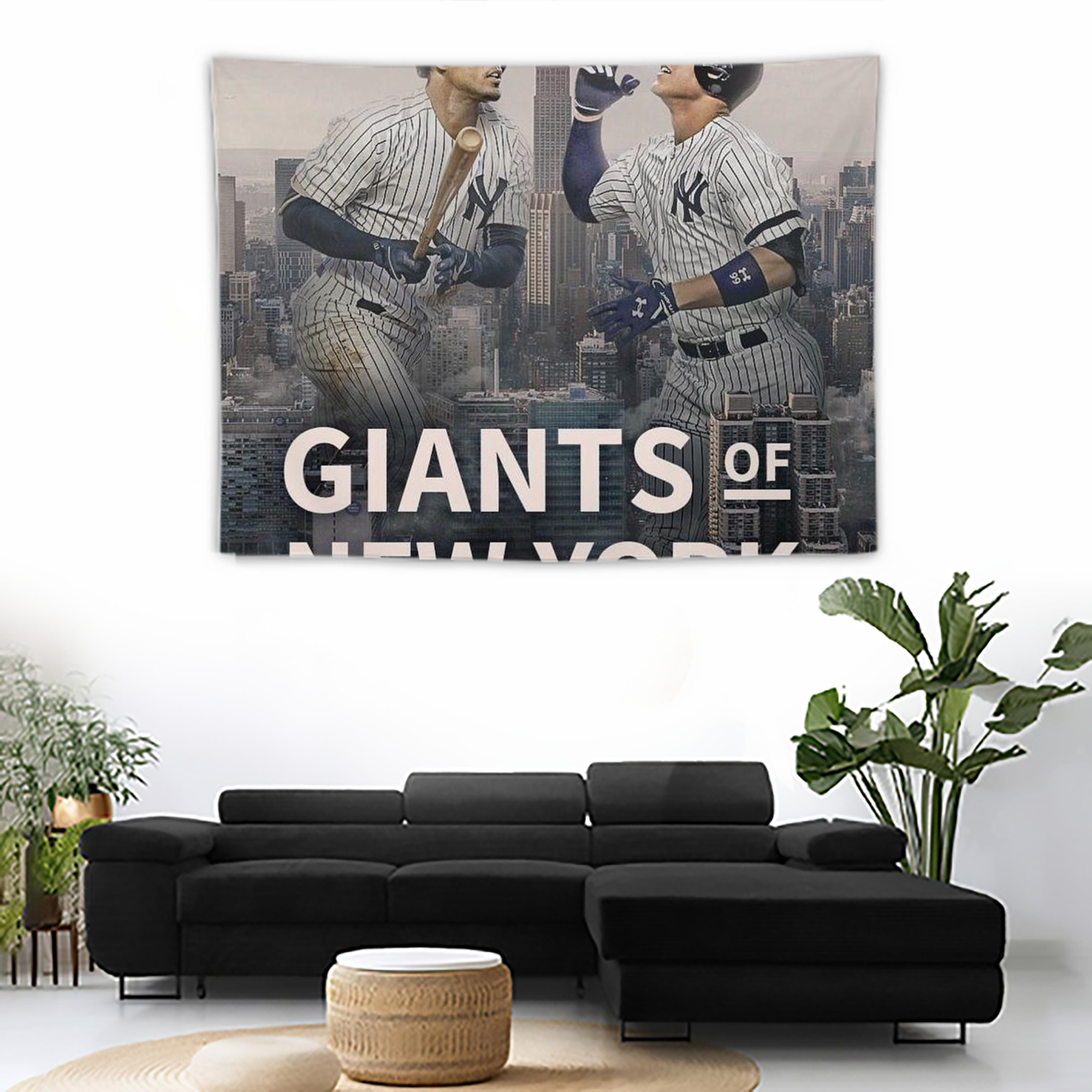 Giancarlo Stanton 46 Wall Tapestry For Bedroom Aesthetic – Boho Style Polyester Fabric Wall Hanging With Hooks – 60 X 90 Inch Large Size, Lightweight, Durable, Easy To Hang