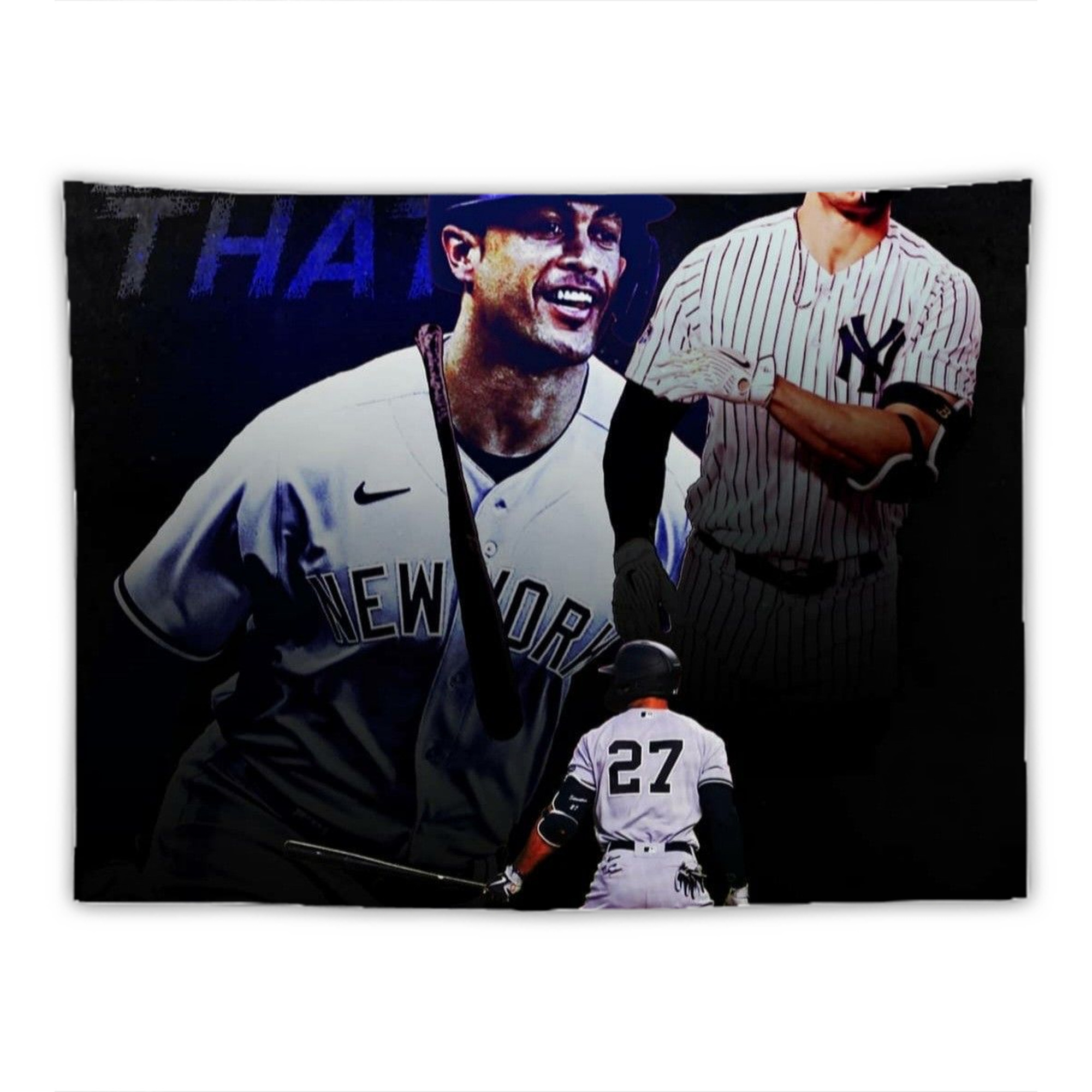 Giancarlo Stanton 36 Wall Tapestry For Bedroom Aesthetic – Boho Style Polyester Fabric Wall Hanging With Hooks – 60 X 90 Inch Large Size, Lightweight, Durable, Easy To Hang