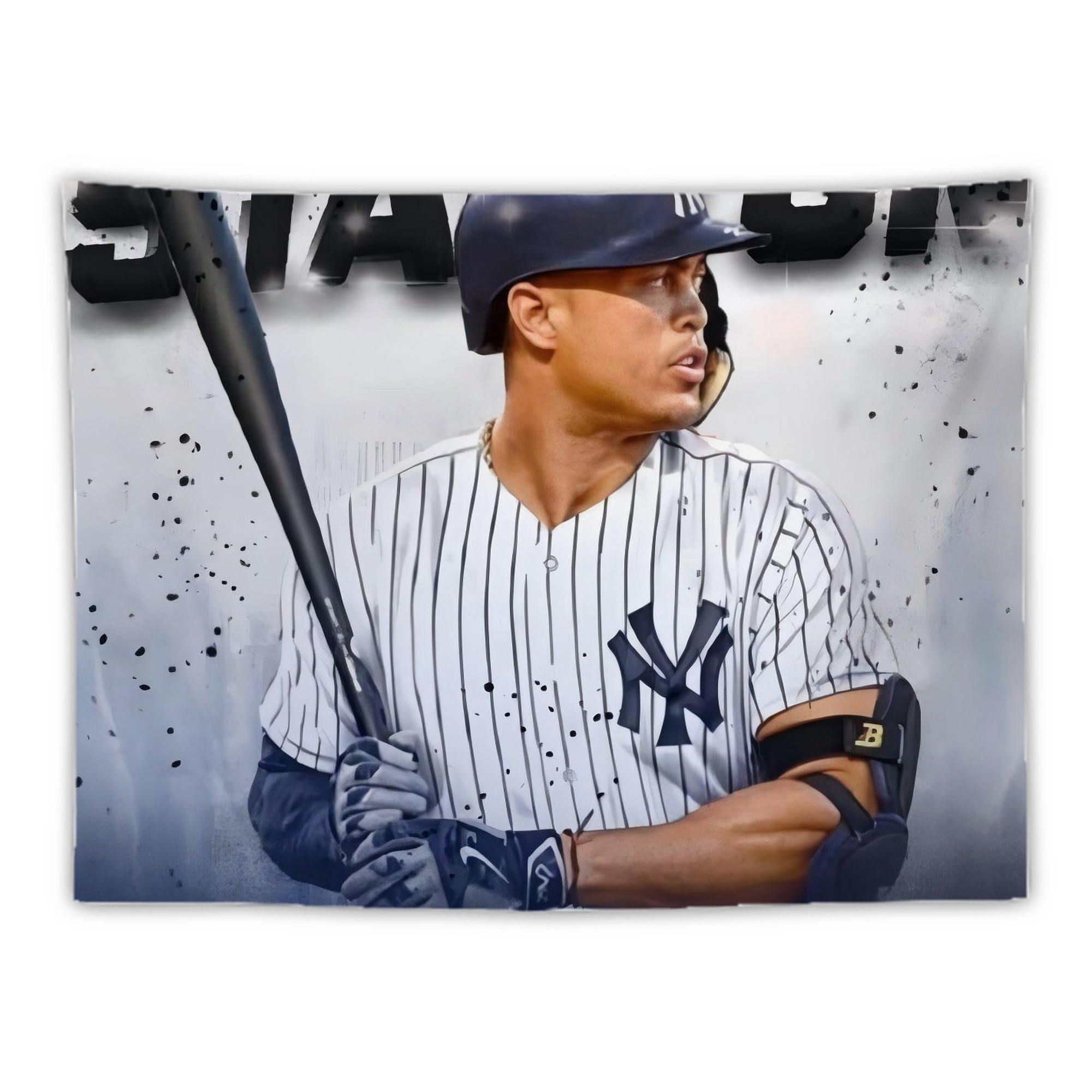 Giancarlo Stanton 40 Wall Tapestry For Bedroom Aesthetic – Boho Style Polyester Fabric Wall Hanging With Hooks – 60 X 90 Inch Large Size, Lightweight, Durable, Easy To Hang