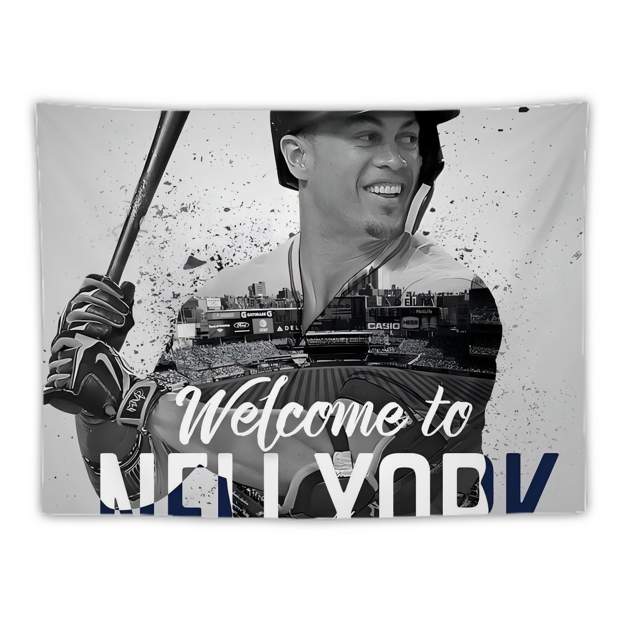Giancarlo Stanton 42 Wall Tapestry For Bedroom Aesthetic – Boho Style Polyester Fabric Wall Hanging With Hooks – 60 X 90 Inch Large Size, Lightweight, Durable, Easy To Hang