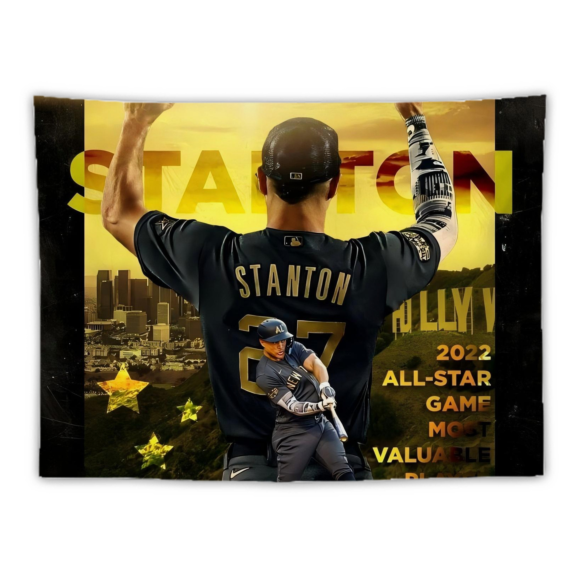 Giancarlo Stanton 44 Wall Tapestry For Bedroom Aesthetic – Boho Style Polyester Fabric Wall Hanging With Hooks – 60 X 90 Inch Large Size, Lightweight, Durable, Easy To Hang