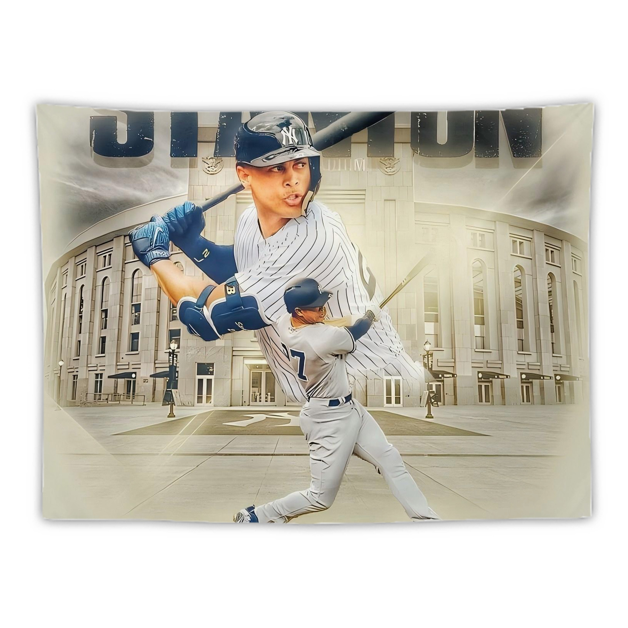 Giancarlo Stanton 45 Wall Tapestry For Bedroom Aesthetic – Boho Style Polyester Fabric Wall Hanging With Hooks – 60 X 90 Inch Large Size, Lightweight, Durable, Easy To Hang