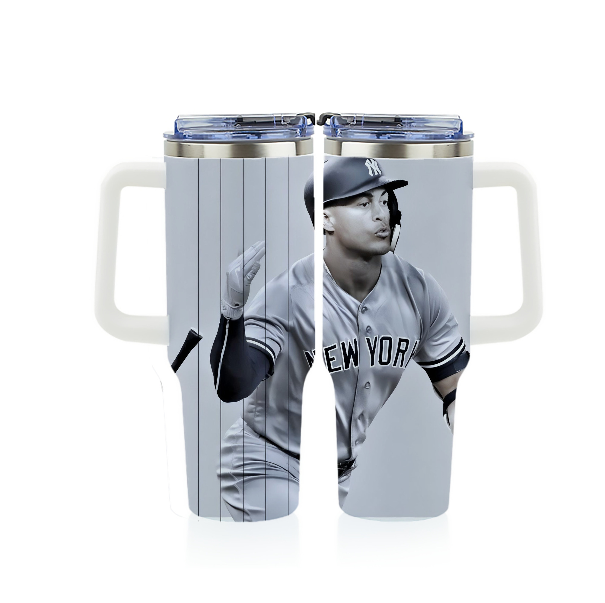 Giancarlo Stanton 37 40oz Full Wrap Car Tumbler – Durable Stainless Steel Travel Mug With Vibrant UV Print – Double Wall Insulated, Fits Most Car Cup Holders