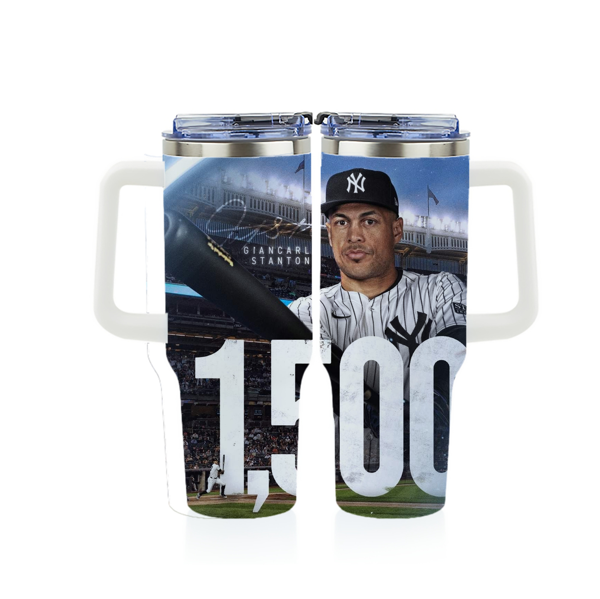 Giancarlo Stanton 39 40oz Full Wrap Car Tumbler – Durable Stainless Steel Travel Mug With Vibrant UV Print – Double Wall Insulated, Fits Most Car Cup Holders