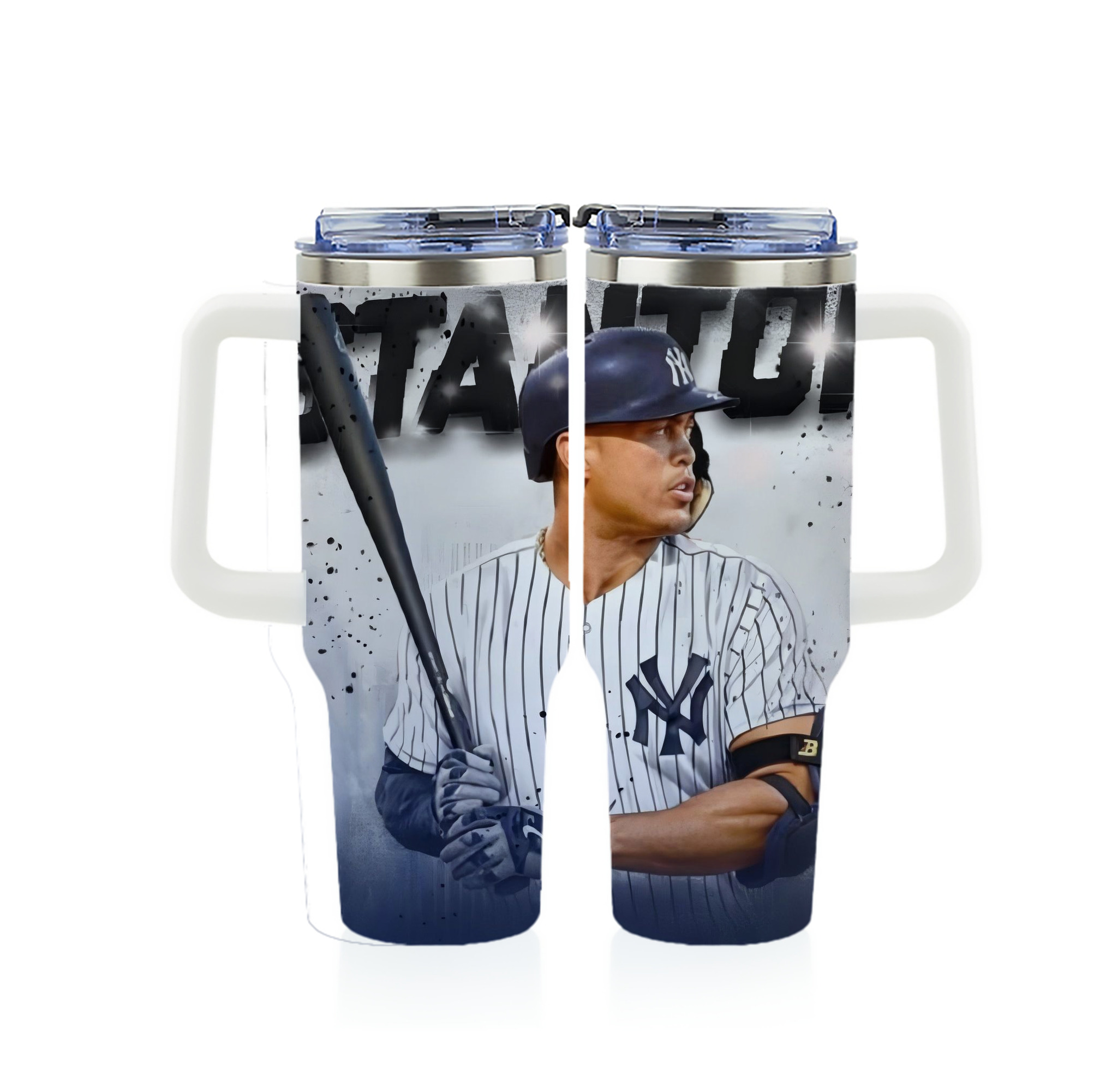 Giancarlo Stanton 40 40oz Full Wrap Car Tumbler – Durable Stainless Steel Travel Mug With Vibrant UV Print – Double Wall Insulated, Fits Most Car Cup Holders