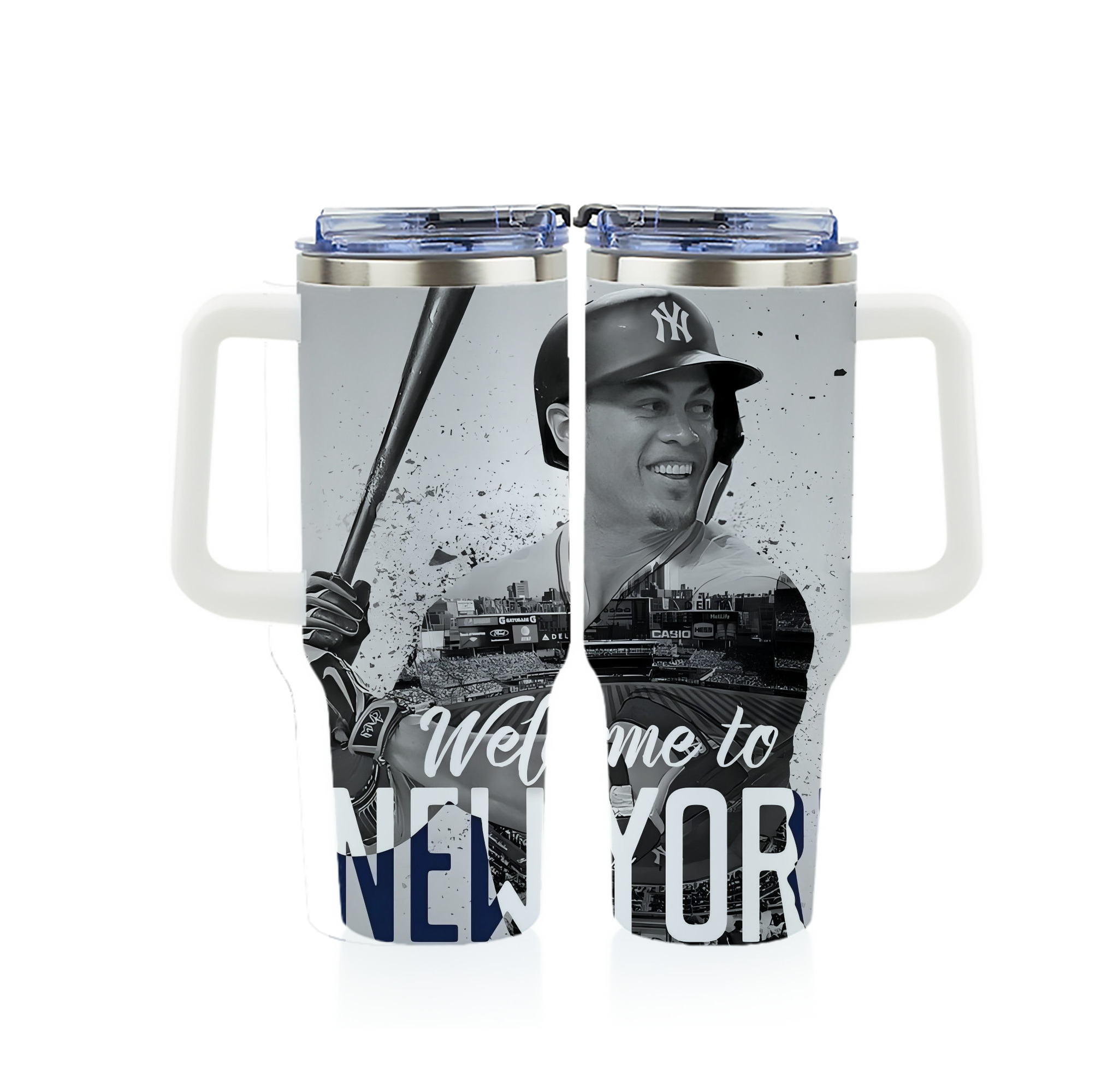 Giancarlo Stanton 42 40oz Full Wrap Car Tumbler – Durable Stainless Steel Travel Mug With Vibrant UV Print – Double Wall Insulated, Fits Most Car Cup Holders