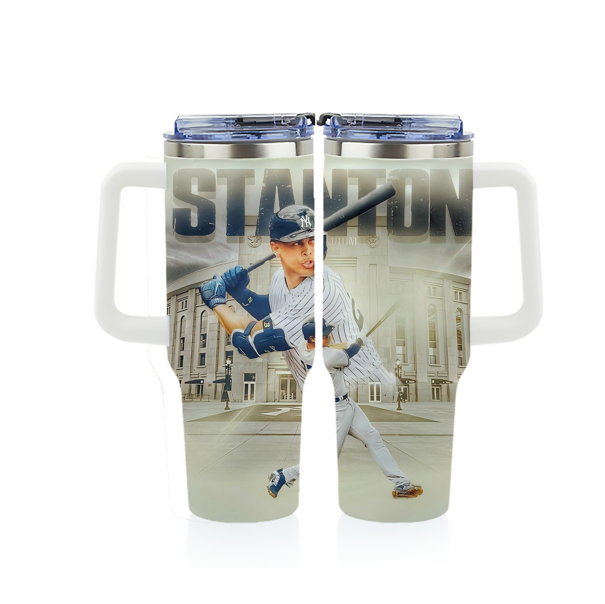 Giancarlo Stanton 45 40oz Full Wrap Car Tumbler – Durable Stainless Steel Travel Mug With Vibrant UV Print – Double Wall Insulated, Fits Most Car Cup Holders