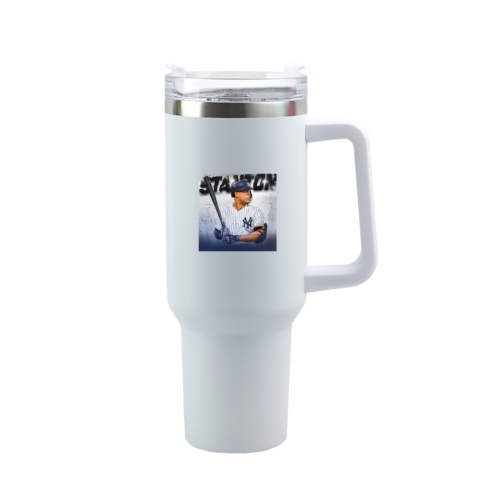 Giancarlo Stanton 40 40oz Handle Car Tumbler – Durable Stainless Steel Travel Mug With UV Print – Double Wall Insulated, Fits Most Car Cup Holders