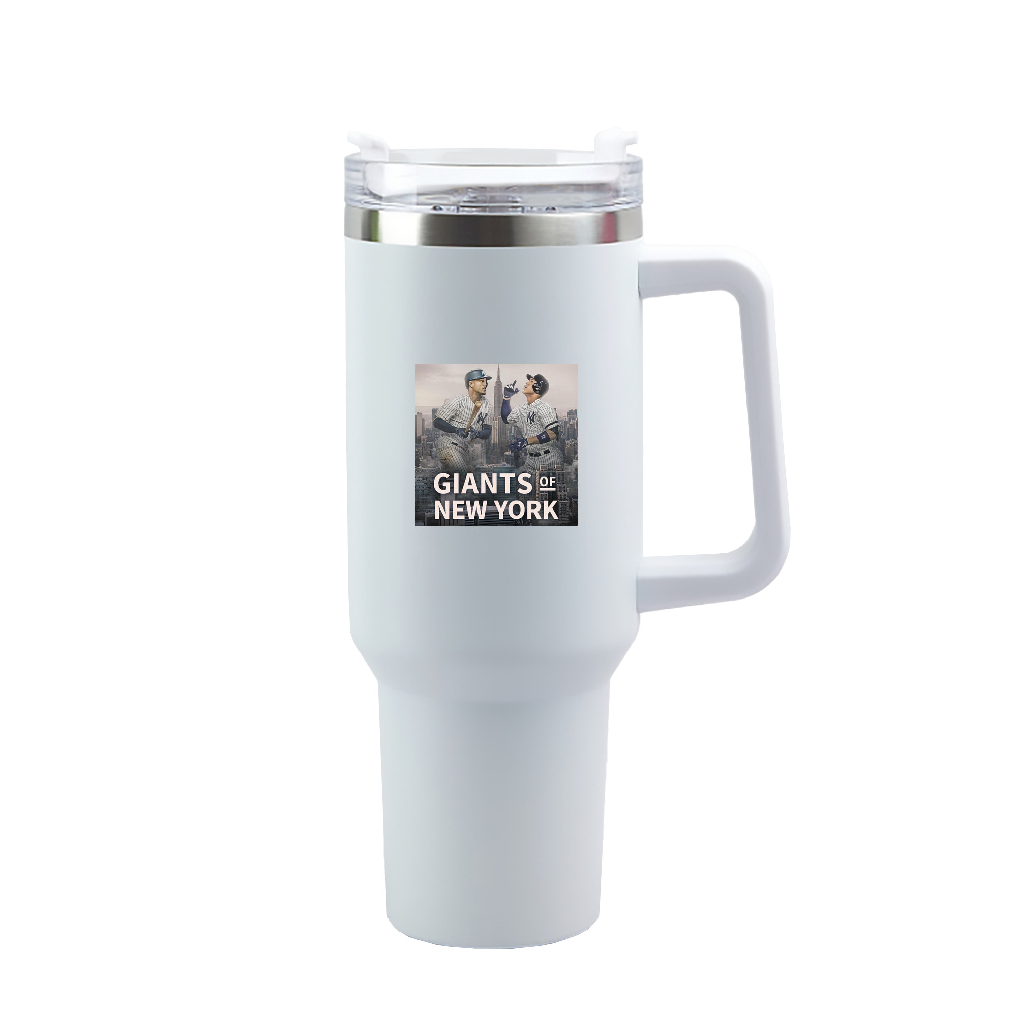 Giancarlo Stanton 46 40oz Handle Car Tumbler – Durable Stainless Steel Travel Mug With UV Print – Double Wall Insulated, Fits Most Car Cup Holders