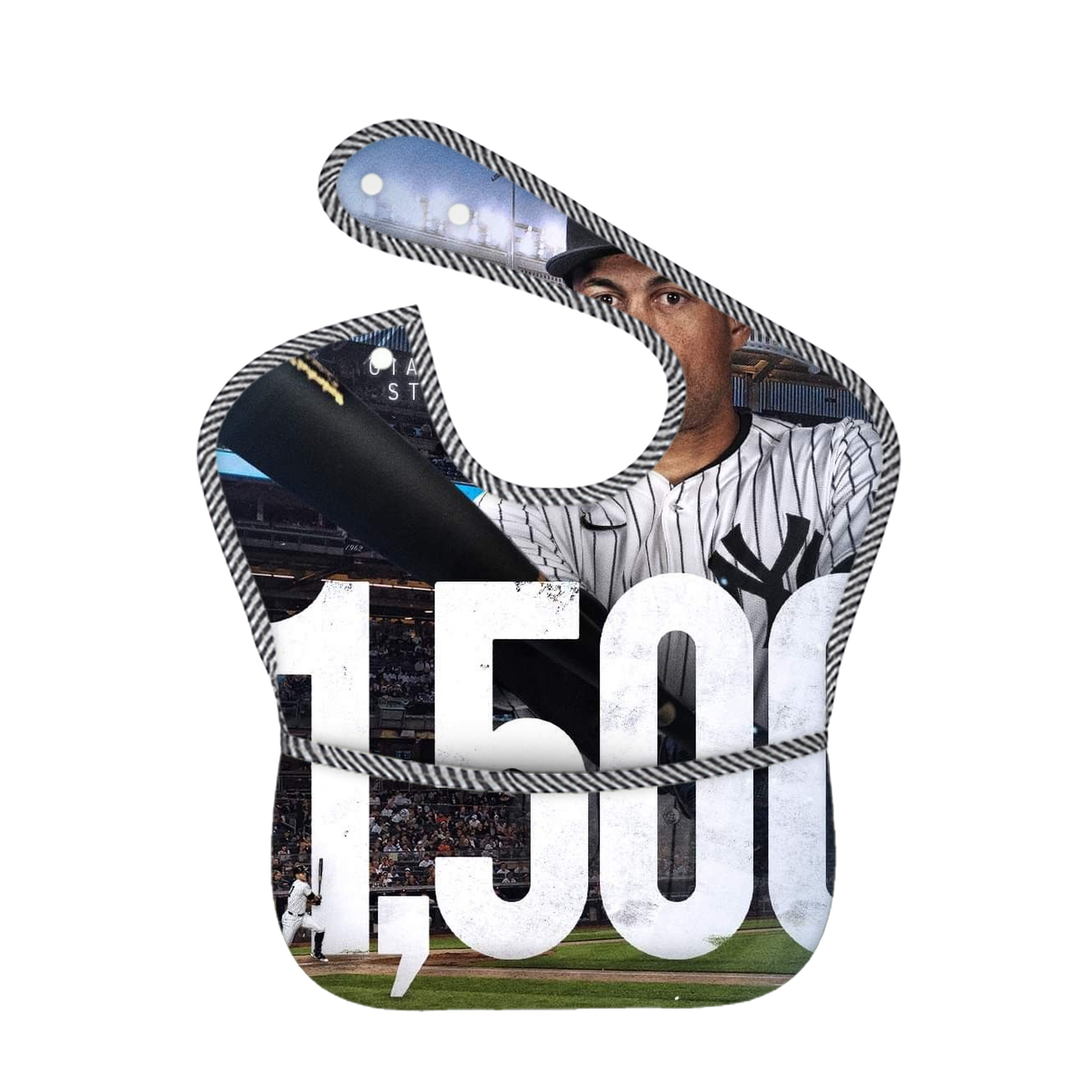 Giancarlo Stanton 39 Adjustable Waterproof Toddler Bib – Full-Print Durable Polyester – Foldable Crumb Pocket – Easy Snap Closure – Soft