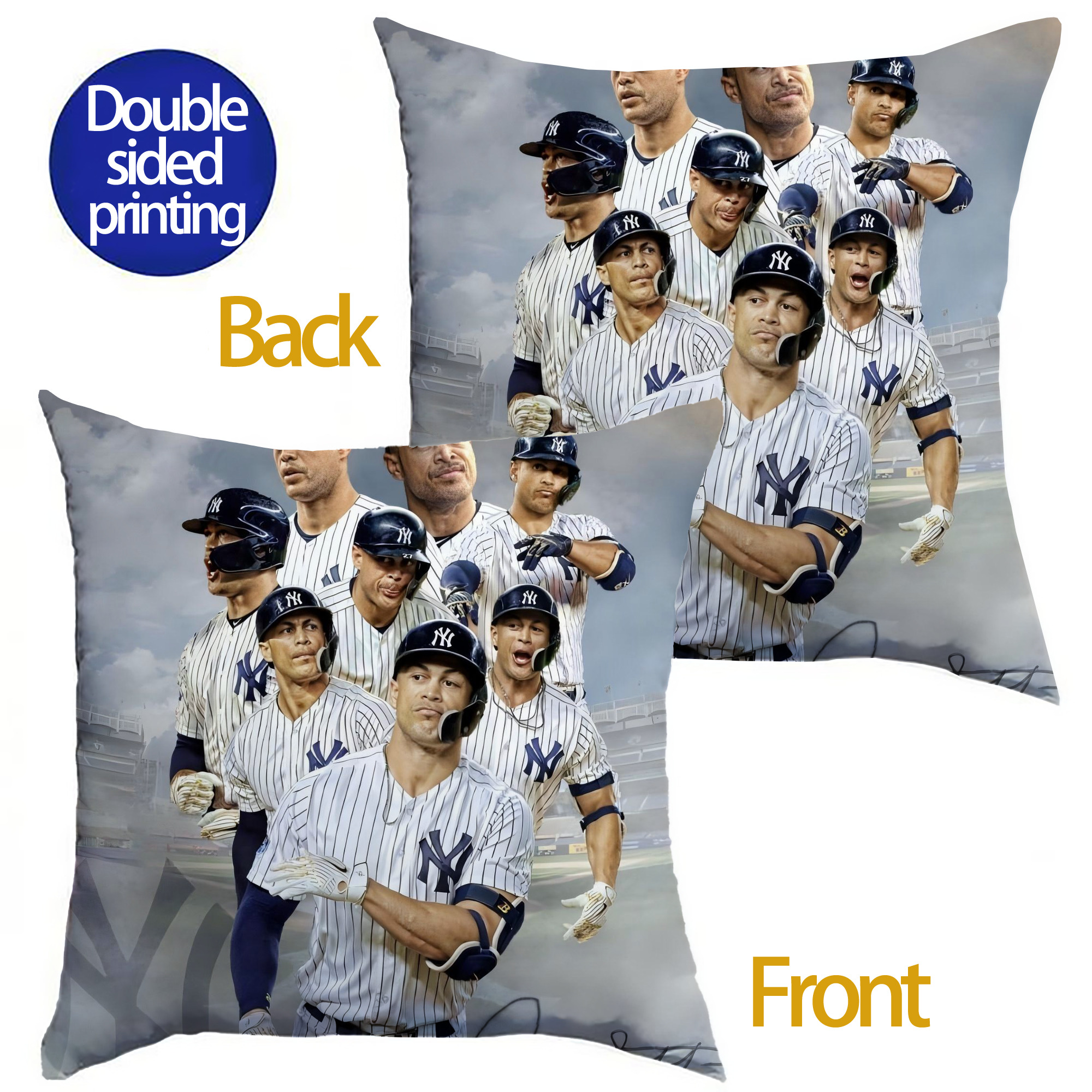 Giancarlo Stanton 38 Soft Polyester Pillow Cover With Insert – Double-Sided Design, Invisible Zipper, Durable & Breathable – Easy Care Cushion Set