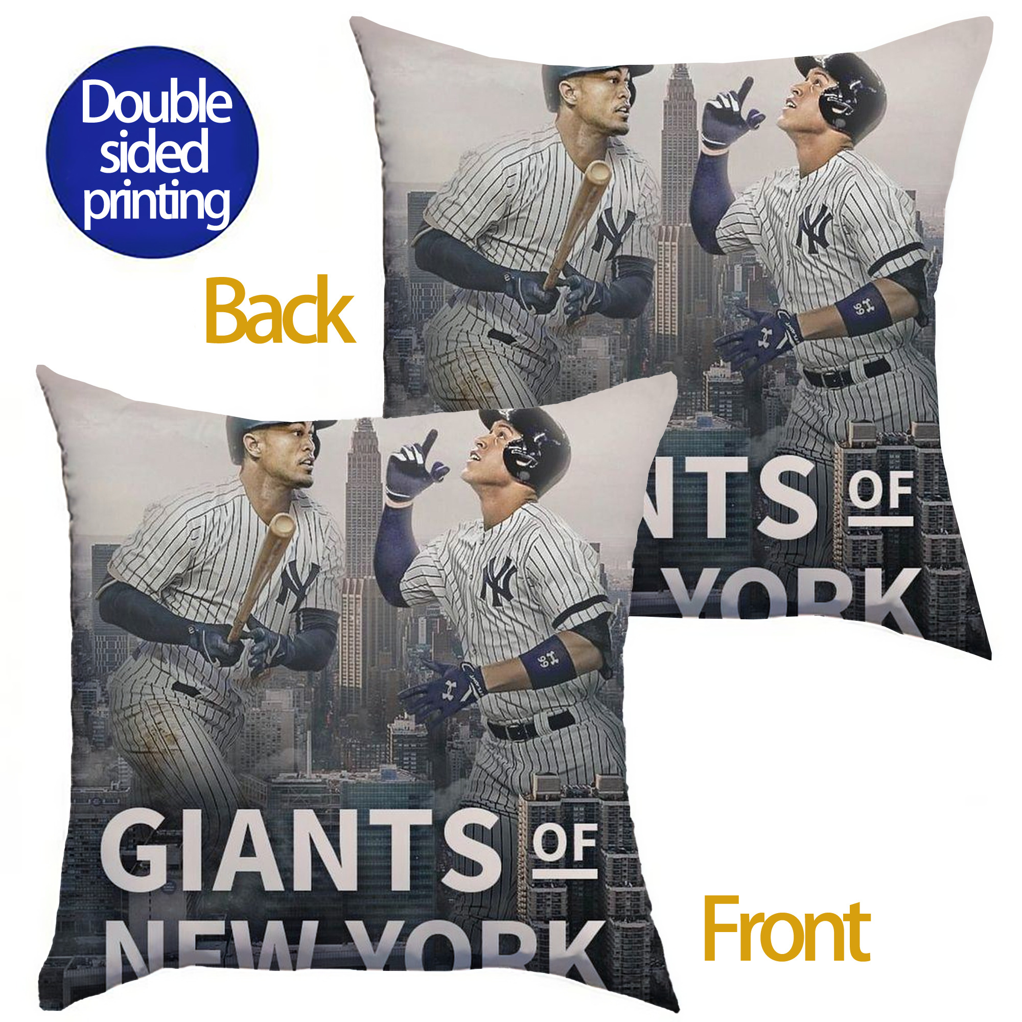 Giancarlo Stanton 46 Soft Polyester Pillow Cover With Insert – Double-Sided Design, Invisible Zipper, Durable & Breathable – Easy Care Cushion Set