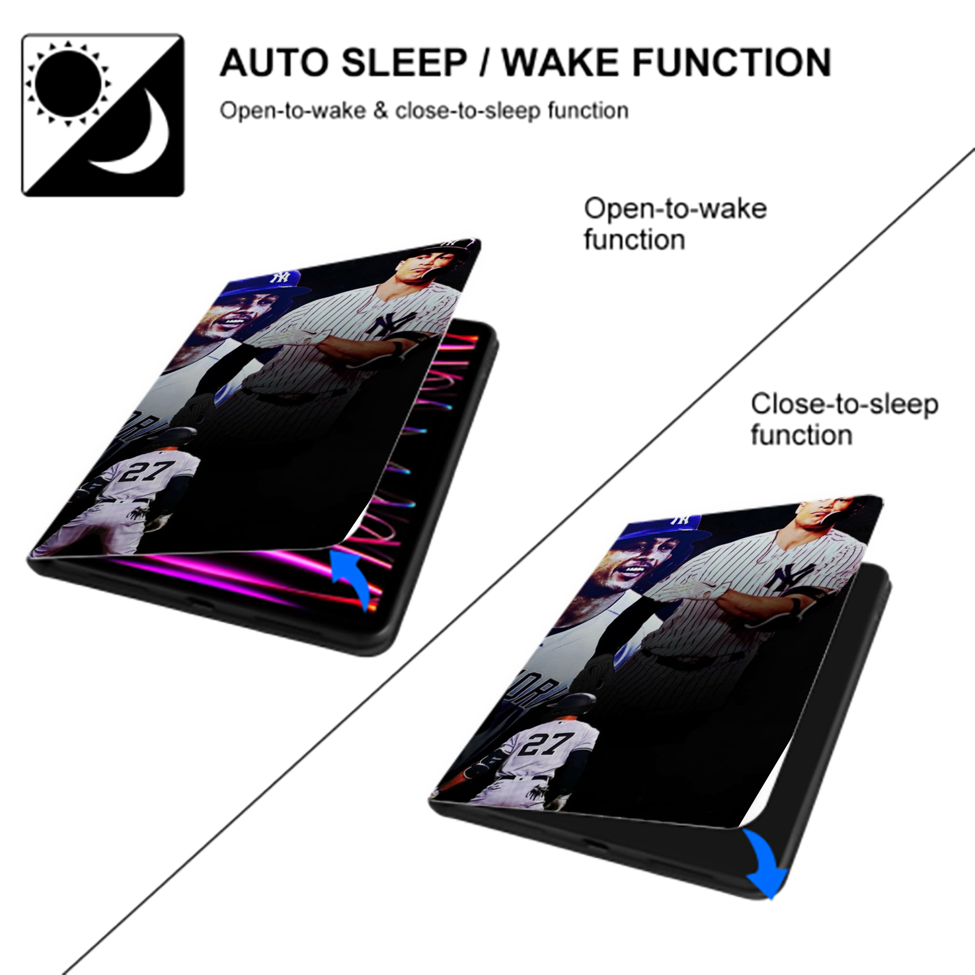 Giancarlo Stanton 36 IPad Case Without Pencil Slot – Book-Style Cover With PU Leather & TPU – Slim, Durable, Scratch-Resistant, Full Protection & Easy Access