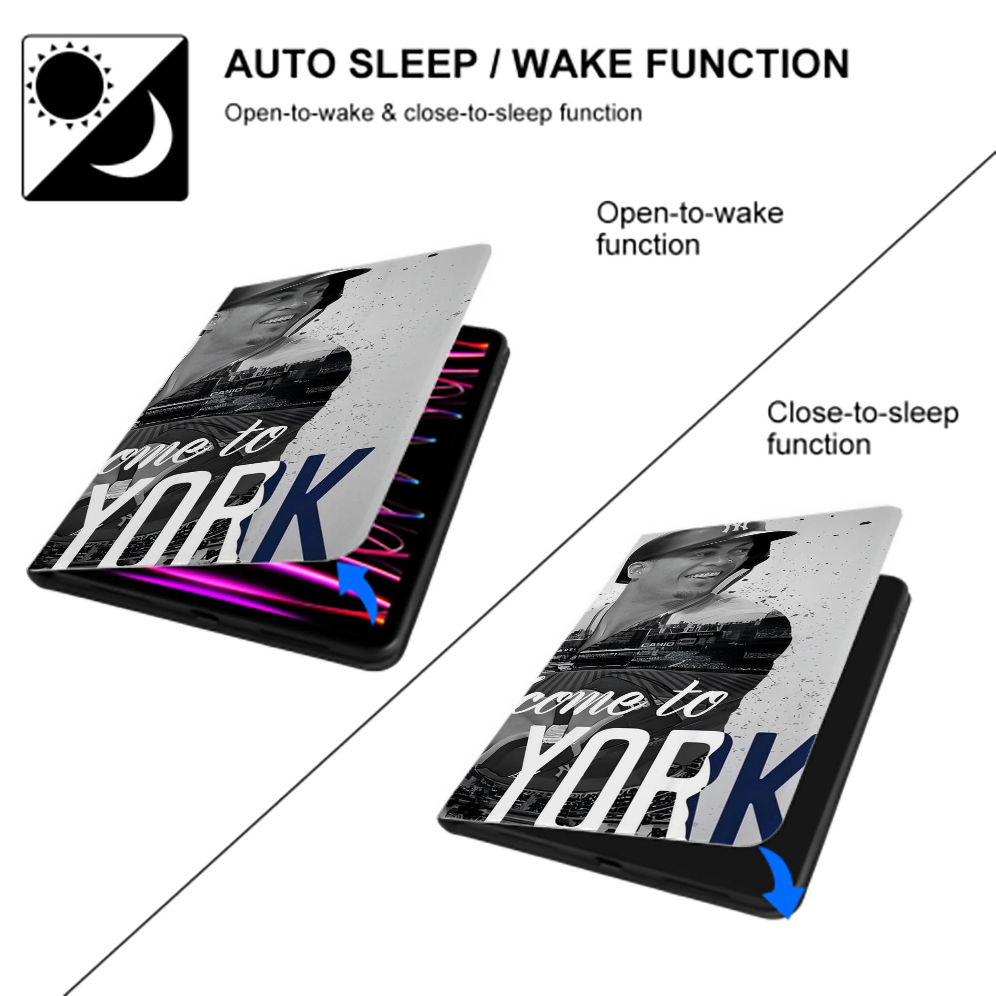 Giancarlo Stanton 42 IPad Case Without Pencil Slot – Book-Style Cover With PU Leather & TPU – Slim, Durable, Scratch-Resistant, Full Protection & Easy Access