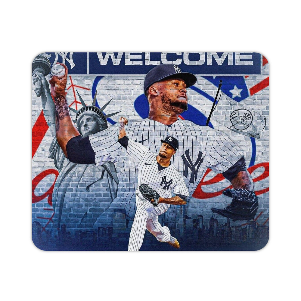 Giancarlo Stanton 43 Durable Rubber Mouse Pad With Stitched Edges, Waterproof, Non-Slip Surface, Ultra-Thin Design For Gaming, Office