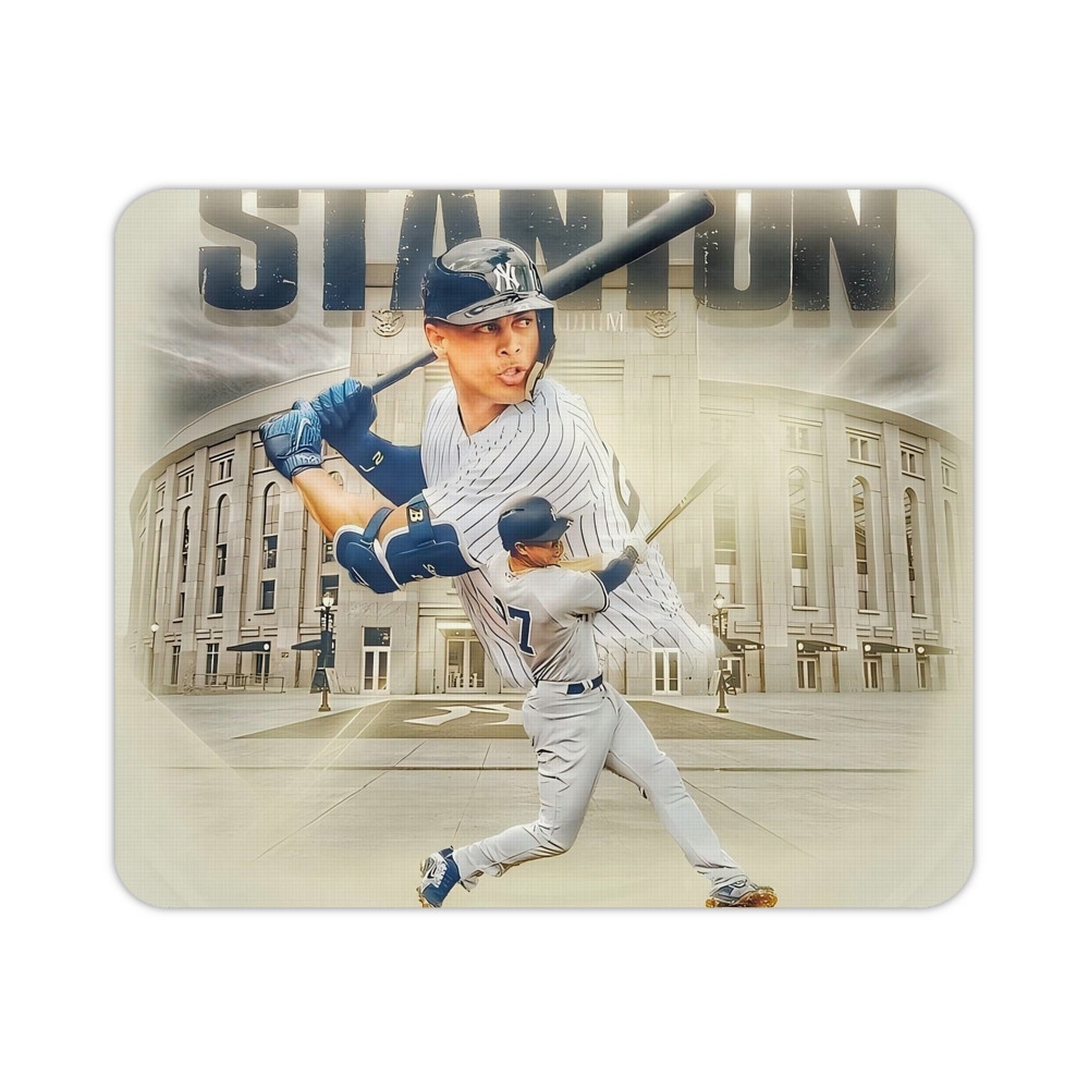 Giancarlo Stanton 45 Durable Rubber Mouse Pad With Stitched Edges, Waterproof, Non-Slip Surface, Ultra-Thin Design For Gaming, Office