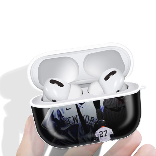 Giancarlo Stanton 36 AirPods Pro Hard Case White With Keychain, Durable Flexible PC, Precise Cutouts, Anti-Fingerprint, Yellowing & Scratch Resistant, Full Protection, Washable