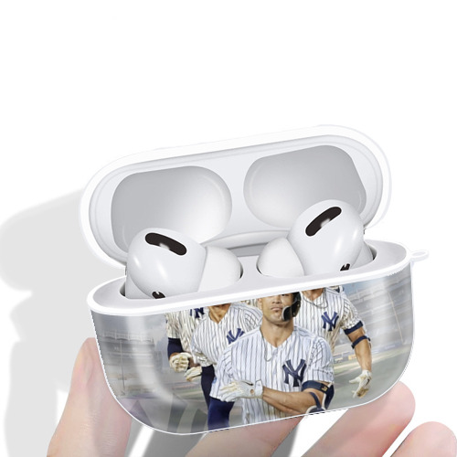 Giancarlo Stanton 38 AirPods Pro Hard Case White With Keychain, Durable Flexible PC, Precise Cutouts, Anti-Fingerprint, Yellowing & Scratch Resistant, Full Protection, Washable