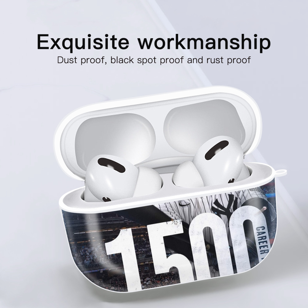 Giancarlo Stanton 39 AirPods Pro Hard Case White With Keychain, Durable Flexible PC, Precise Cutouts, Anti-Fingerprint, Yellowing & Scratch Resistant, Full Protection, Washable