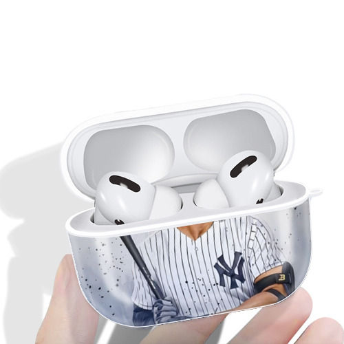Giancarlo Stanton 40 AirPods Pro Hard Case White With Keychain, Durable Flexible PC, Precise Cutouts, Anti-Fingerprint, Yellowing & Scratch Resistant, Full Protection, Washable