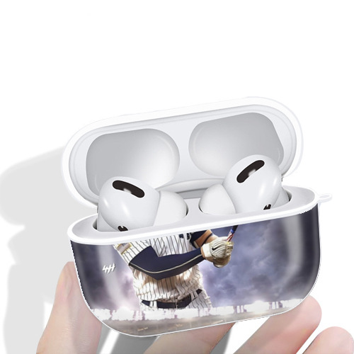 Giancarlo Stanton 41 AirPods Pro Hard Case White With Keychain, Durable Flexible PC, Precise Cutouts, Anti-Fingerprint, Yellowing & Scratch Resistant, Full Protection, Washable