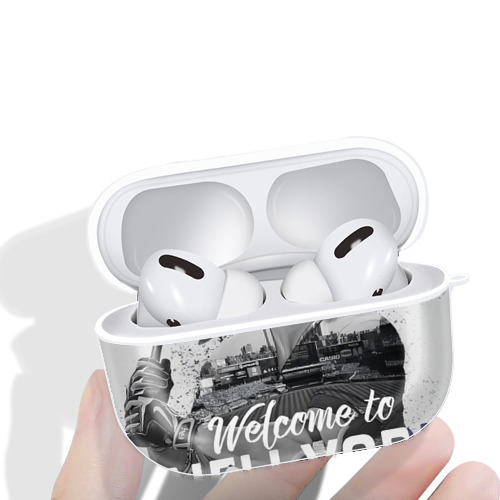 Giancarlo Stanton 42 AirPods Pro Hard Case White With Keychain, Durable Flexible PC, Precise Cutouts, Anti-Fingerprint, Yellowing & Scratch Resistant, Full Protection, Washable