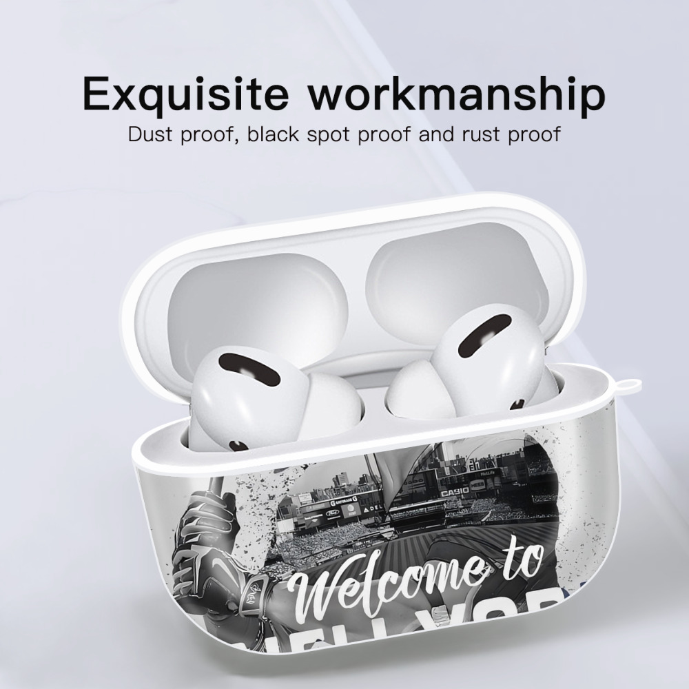 Giancarlo Stanton 42 AirPods Pro Hard Case White With Keychain, Durable Flexible PC, Precise Cutouts, Anti-Fingerprint, Yellowing & Scratch Resistant, Full Protection, Washable