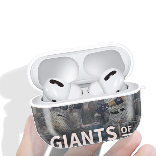 Giancarlo Stanton 46 AirPods Pro Hard Case White With Keychain, Durable Flexible PC, Precise Cutouts, Anti-Fingerprint, Yellowing & Scratch Resistant, Full Protection, Washable