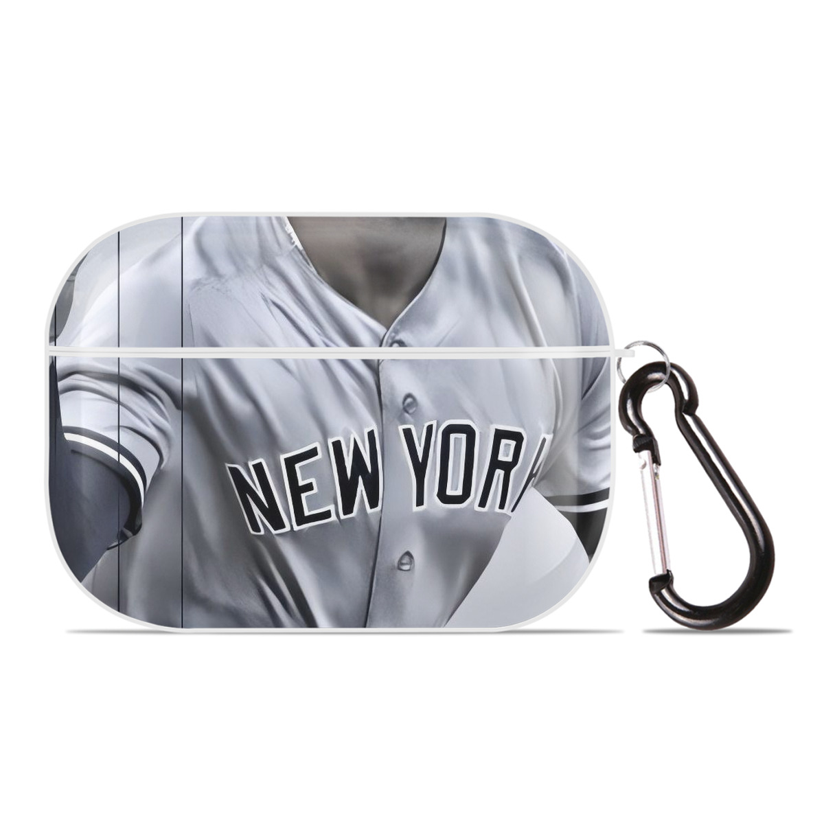 Giancarlo Stanton 37 AirPods Pro Hard Case White With Keychain, Durable Flexible PC, Precise Cutouts, Anti-Fingerprint, Yellowing & Scratch Resistant, Full Protection, Washable