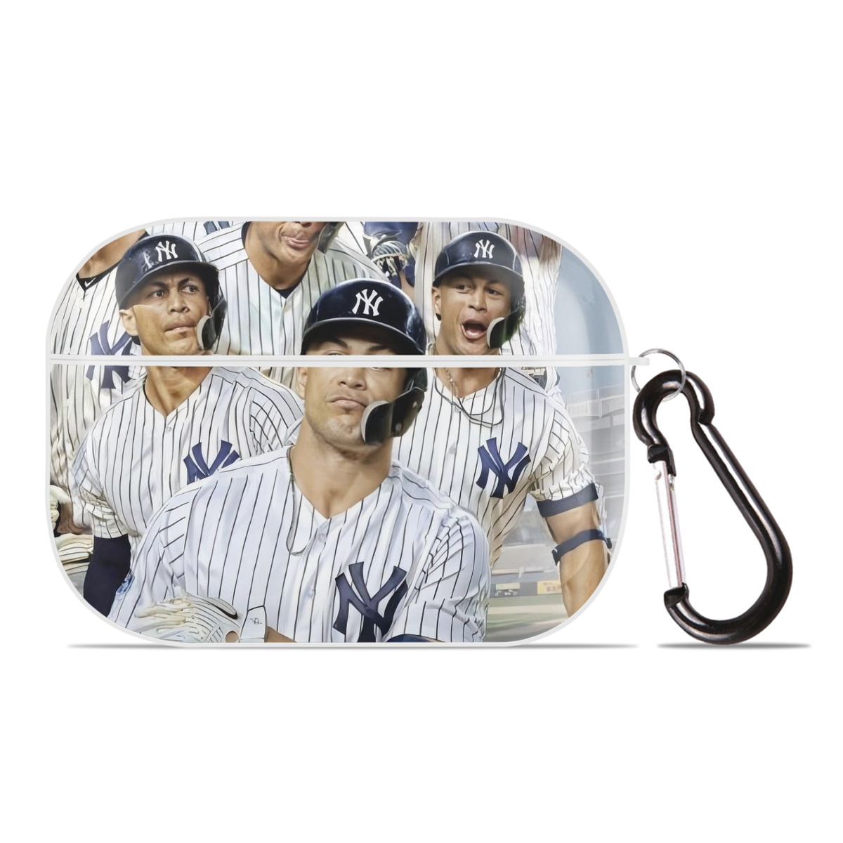 Giancarlo Stanton 38 AirPods Pro Hard Case White With Keychain, Durable Flexible PC, Precise Cutouts, Anti-Fingerprint, Yellowing & Scratch Resistant, Full Protection, Washable