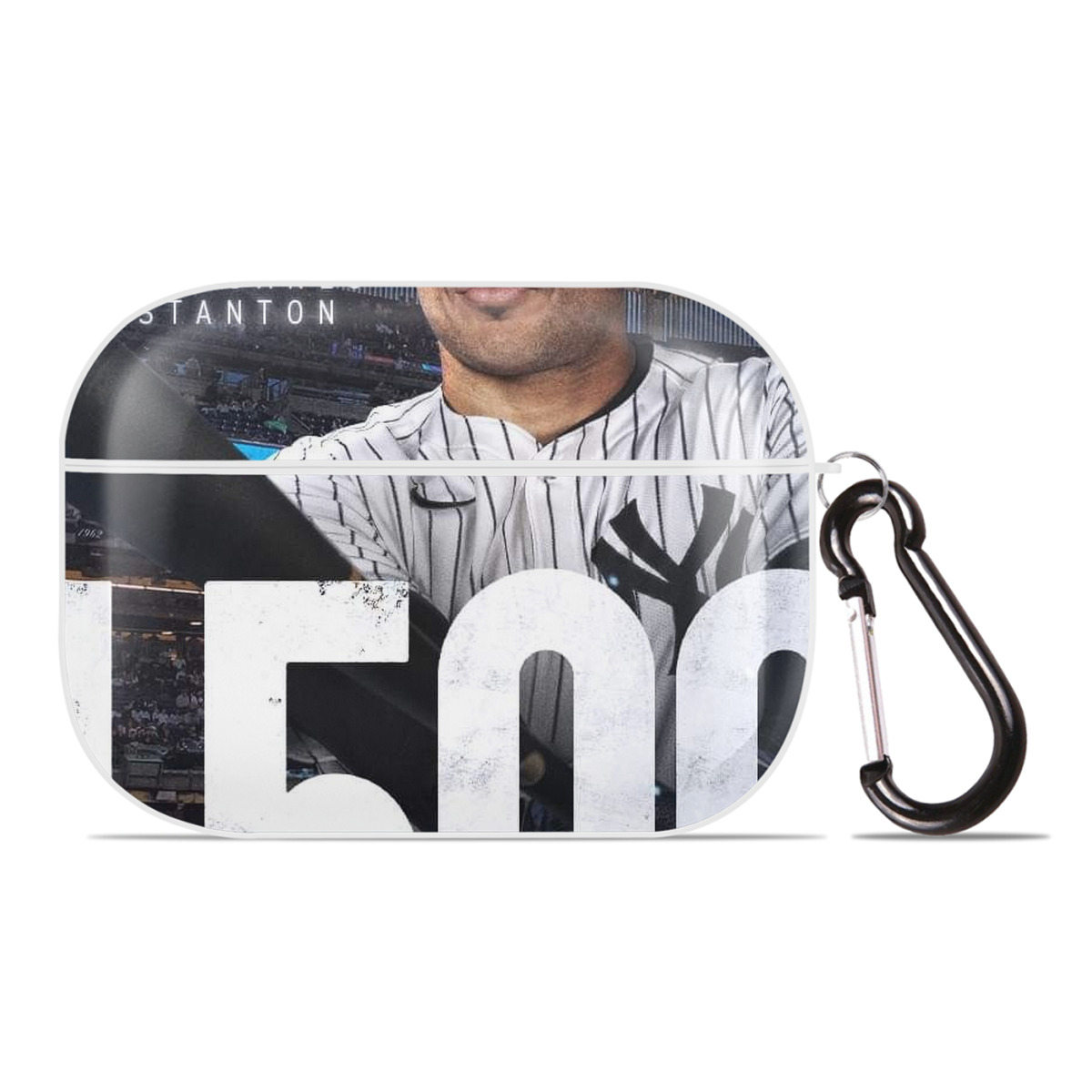 Giancarlo Stanton 39 AirPods Pro Hard Case White With Keychain, Durable Flexible PC, Precise Cutouts, Anti-Fingerprint, Yellowing & Scratch Resistant, Full Protection, Washable