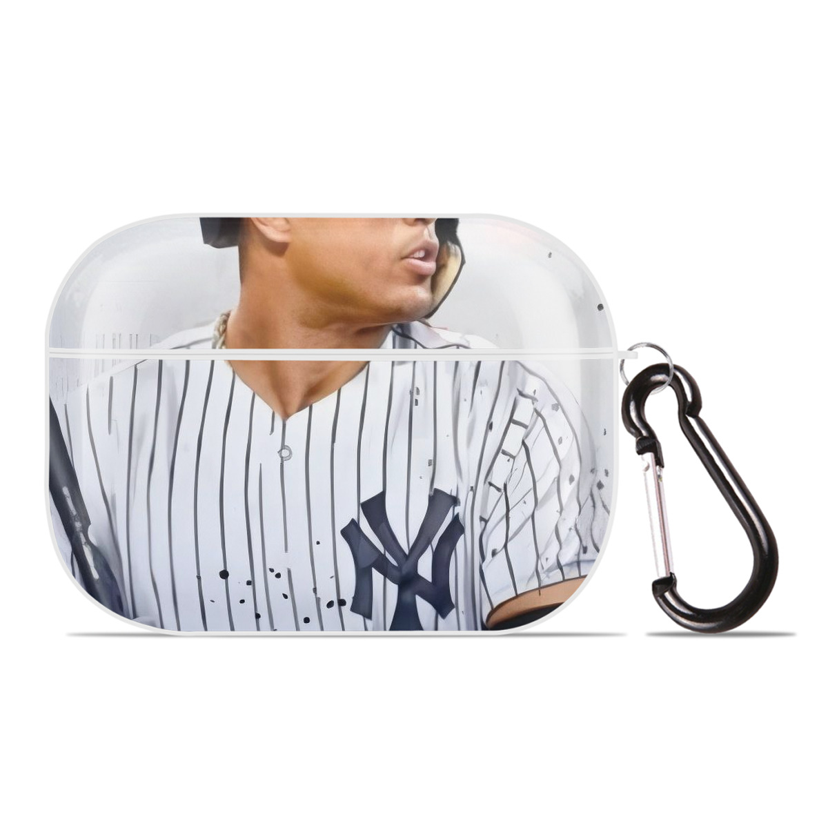 Giancarlo Stanton 40 AirPods Pro Hard Case White With Keychain, Durable Flexible PC, Precise Cutouts, Anti-Fingerprint, Yellowing & Scratch Resistant, Full Protection, Washable