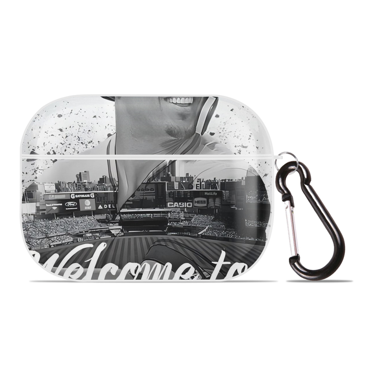 Giancarlo Stanton 42 AirPods Pro Hard Case White With Keychain, Durable Flexible PC, Precise Cutouts, Anti-Fingerprint, Yellowing & Scratch Resistant, Full Protection, Washable