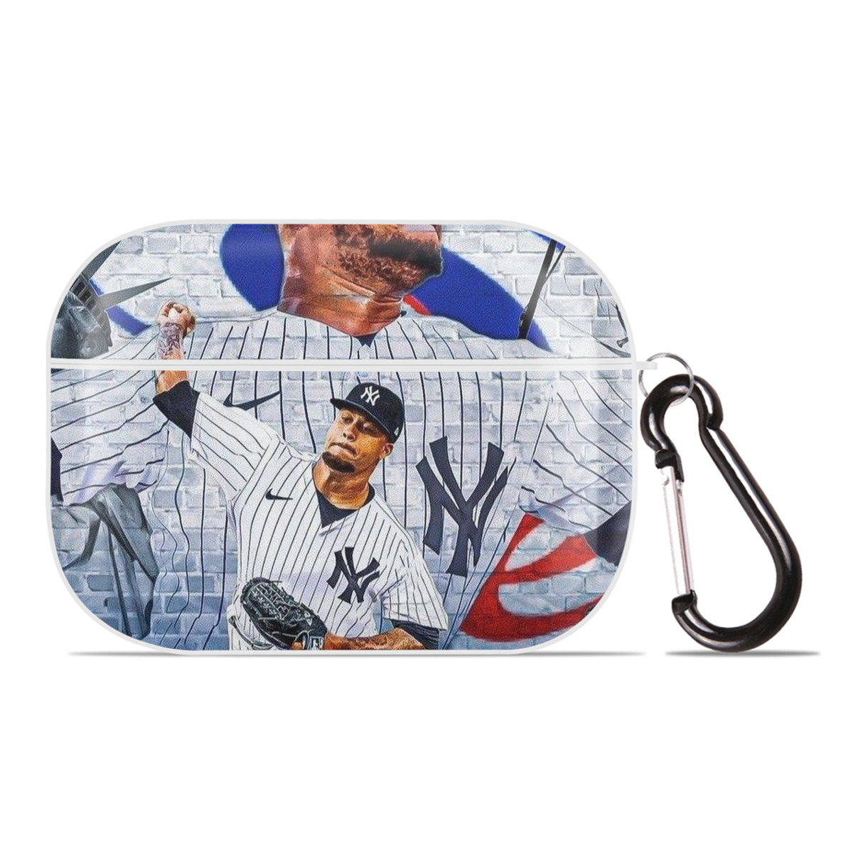 Giancarlo Stanton 43 AirPods Pro Hard Case White With Keychain, Durable Flexible PC, Precise Cutouts, Anti-Fingerprint, Yellowing & Scratch Resistant, Full Protection, Washable