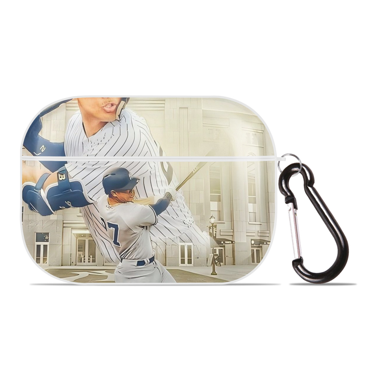 Giancarlo Stanton 45 AirPods Pro Hard Case White With Keychain, Durable Flexible PC, Precise Cutouts, Anti-Fingerprint, Yellowing & Scratch Resistant, Full Protection, Washable