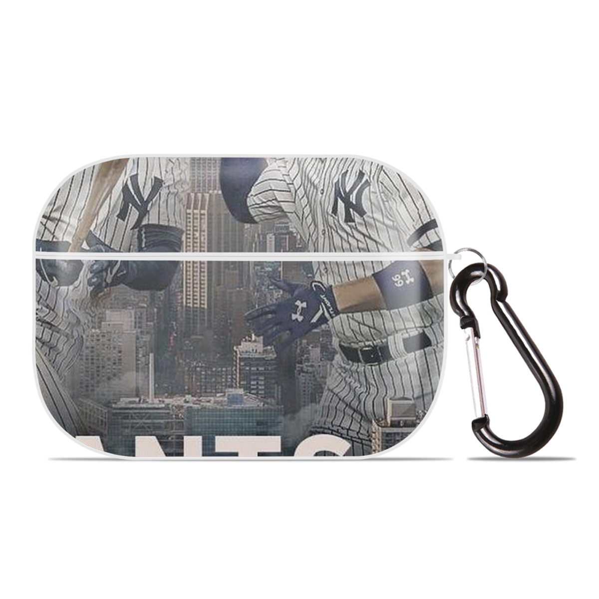 Giancarlo Stanton 46 AirPods Pro Hard Case White With Keychain, Durable Flexible PC, Precise Cutouts, Anti-Fingerprint, Yellowing & Scratch Resistant, Full Protection, Washable