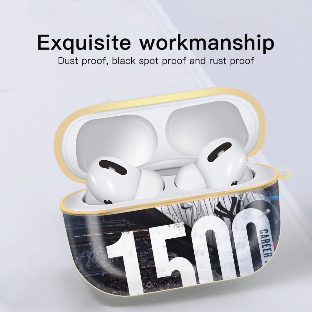 Giancarlo Stanton 39 Luxury Gold AirPods Pro Case With Keychain, Flexible PC Material, Full Protection, Precise Cutouts, Anti-Fingerprint, Washable, Durable Design