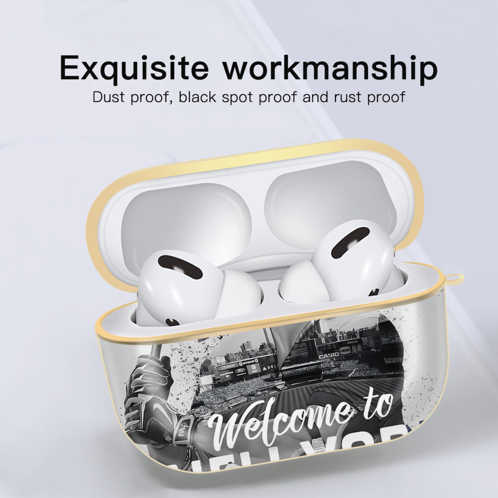 Giancarlo Stanton 42 Luxury Gold AirPods Pro Case With Keychain, Flexible PC Material, Full Protection, Precise Cutouts, Anti-Fingerprint, Washable, Durable Design