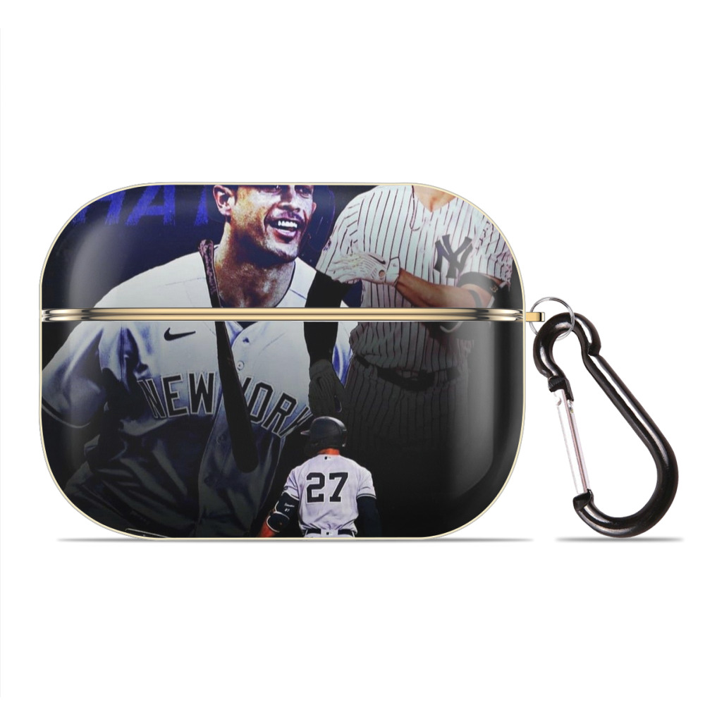 Giancarlo Stanton 36 Luxury Gold AirPods Pro Case With Keychain, Flexible PC Material, Full Protection, Precise Cutouts, Anti-Fingerprint, Washable, Durable Design