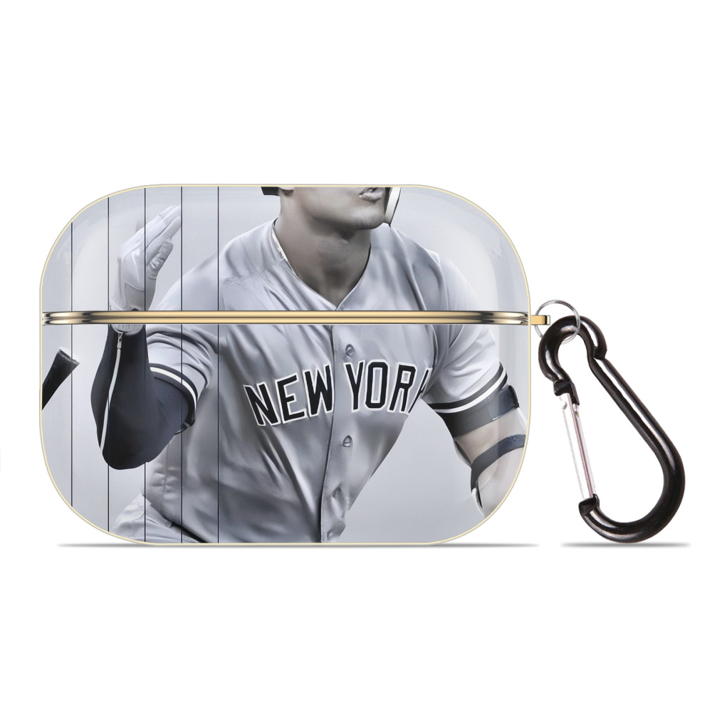 Giancarlo Stanton 37 Luxury Gold AirPods Pro Case With Keychain, Flexible PC Material, Full Protection, Precise Cutouts, Anti-Fingerprint, Washable, Durable Design