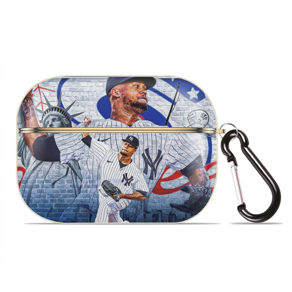 Giancarlo Stanton 43 Luxury Gold AirPods Pro Case With Keychain, Flexible PC Material, Full Protection, Precise Cutouts, Anti-Fingerprint, Washable, Durable Design