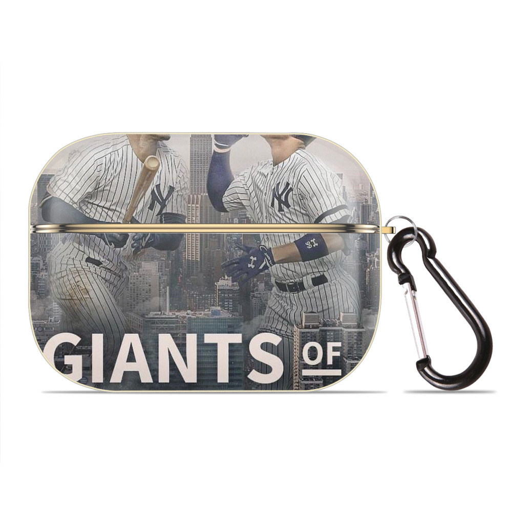 Giancarlo Stanton 46 Luxury Gold AirPods Pro Case With Keychain, Flexible PC Material, Full Protection, Precise Cutouts, Anti-Fingerprint, Washable, Durable Design