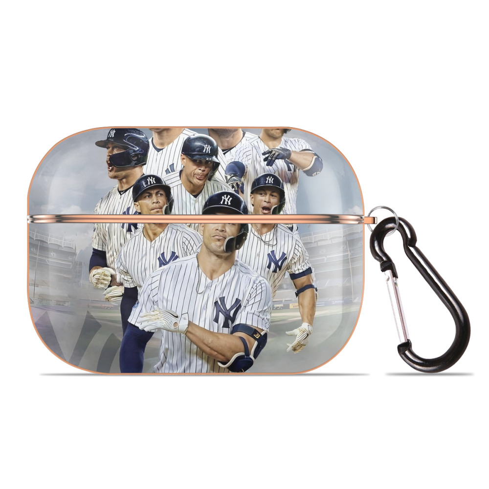 Giancarlo Stanton 38 AirPods Pro Protective Case Rose Gold, Flexible PC Material, Precise Fit, Anti-Slip Cover, Full Protection, Fingerprint Resistant, Washable With Keychain