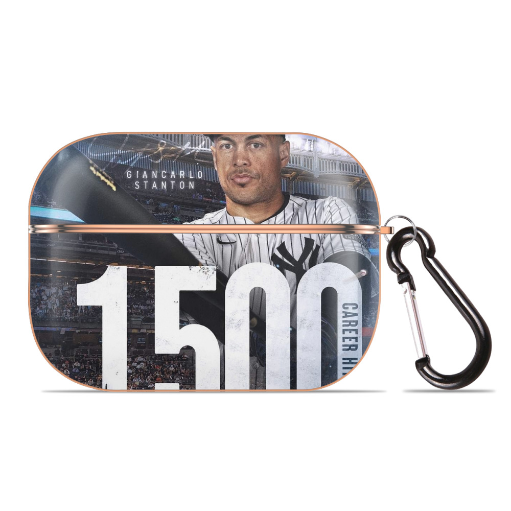 Giancarlo Stanton 39 AirPods Pro Protective Case Rose Gold, Flexible PC Material, Precise Fit, Anti-Slip Cover, Full Protection, Fingerprint Resistant, Washable With Keychain