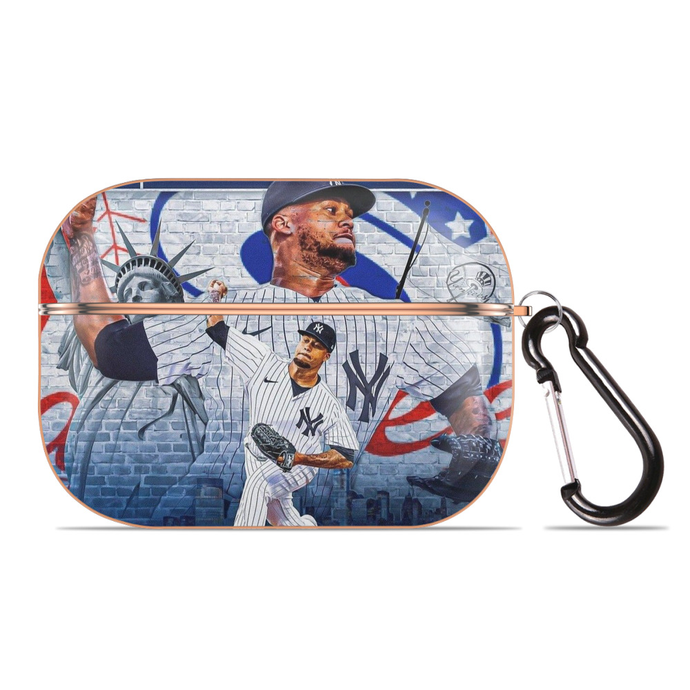 Giancarlo Stanton 43 AirPods Pro Protective Case Rose Gold, Flexible PC Material, Precise Fit, Anti-Slip Cover, Full Protection, Fingerprint Resistant, Washable With Keychain