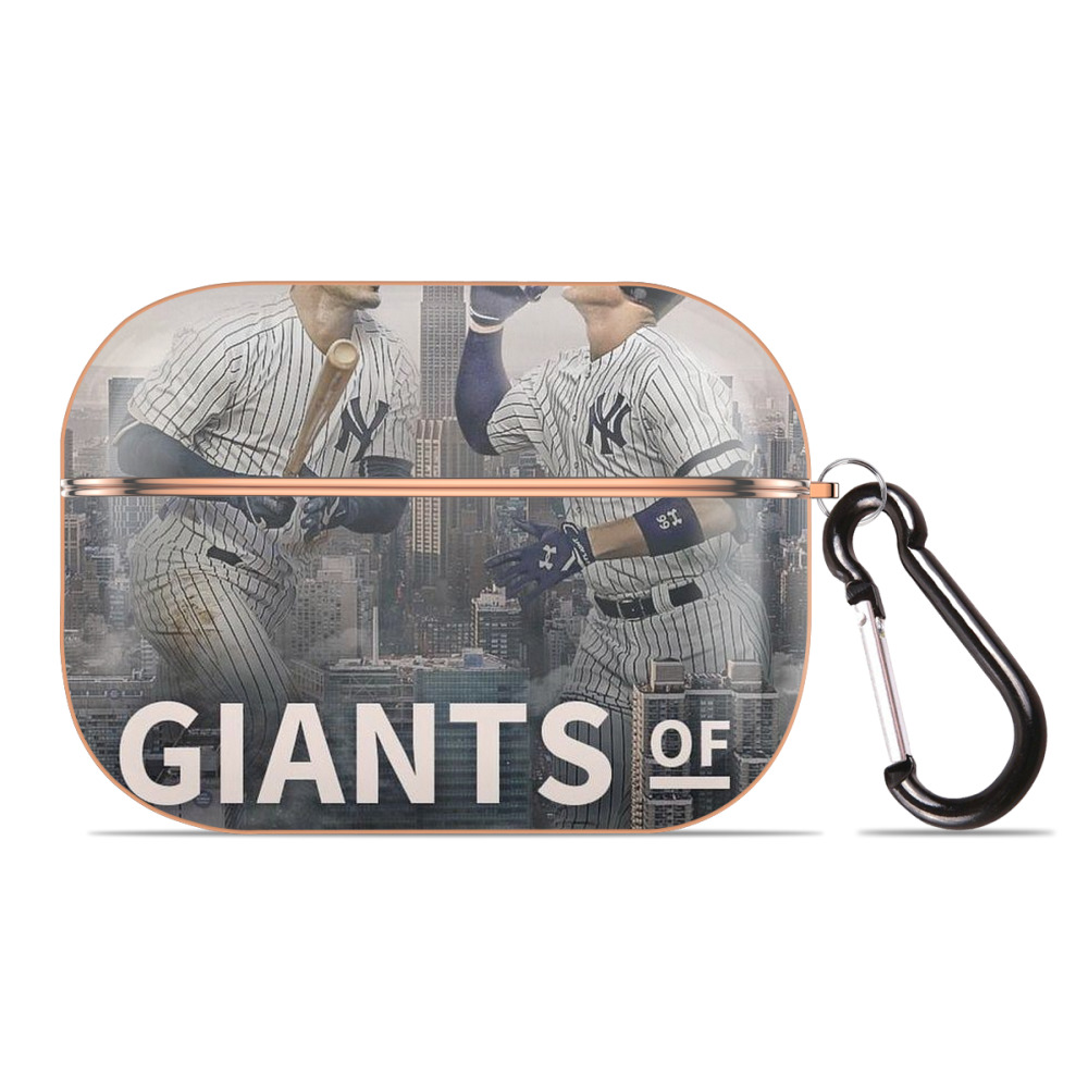 Giancarlo Stanton 46 AirPods Pro Protective Case Rose Gold, Flexible PC Material, Precise Fit, Anti-Slip Cover, Full Protection, Fingerprint Resistant, Washable With Keychain