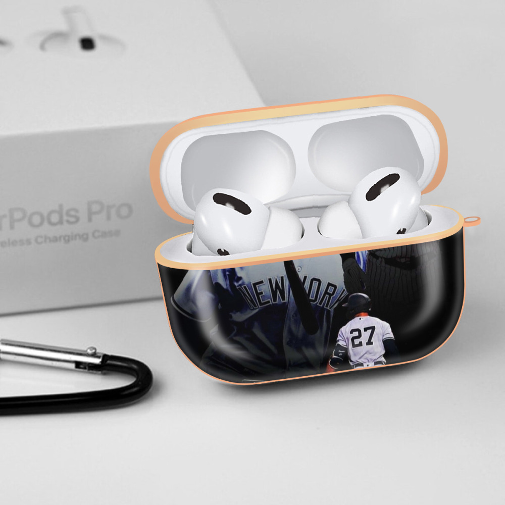 Giancarlo Stanton 36 AirPods Pro Protective Case Rose Gold, Flexible PC Material, Precise Fit, Anti-Slip Cover, Full Protection, Fingerprint Resistant, Washable With Keychain
