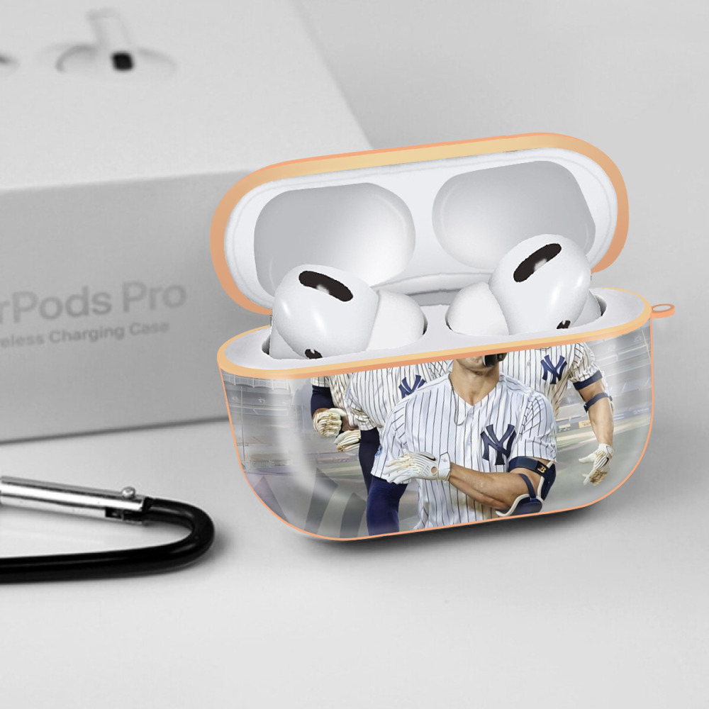 Giancarlo Stanton 38 AirPods Pro Protective Case Rose Gold, Flexible PC Material, Precise Fit, Anti-Slip Cover, Full Protection, Fingerprint Resistant, Washable With Keychain