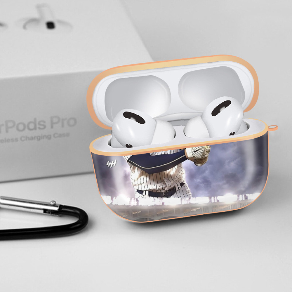 Giancarlo Stanton 41 AirPods Pro Protective Case Rose Gold, Flexible PC Material, Precise Fit, Anti-Slip Cover, Full Protection, Fingerprint Resistant, Washable With Keychain