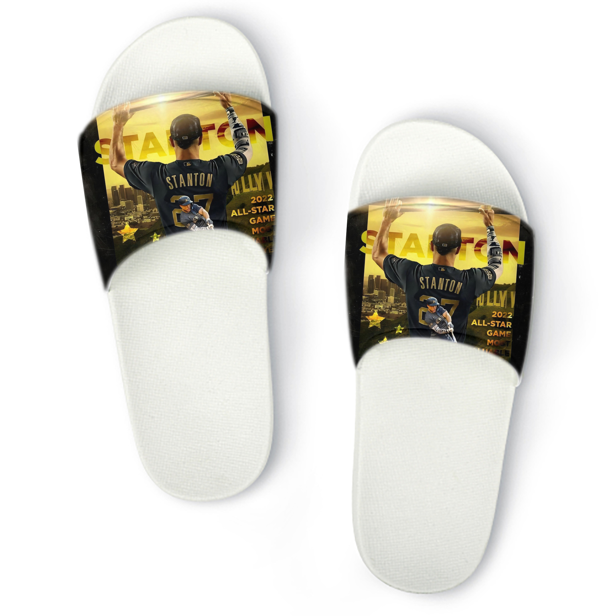 Giancarlo Stanton 44 PVC Home Slippers For Men & Women – Durable, Comfortable, Waterproof, Non-Slip, Stylish Casual Indoor & Outdoor Sandals